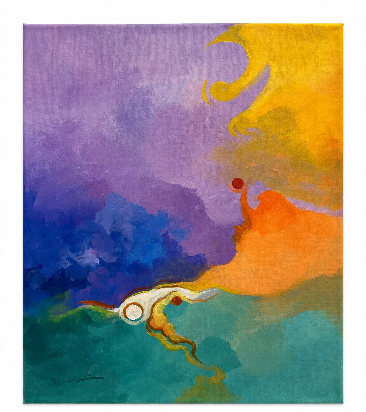 Where The Sun Meets The Sea — original painting by Ihsan Alkhateeb