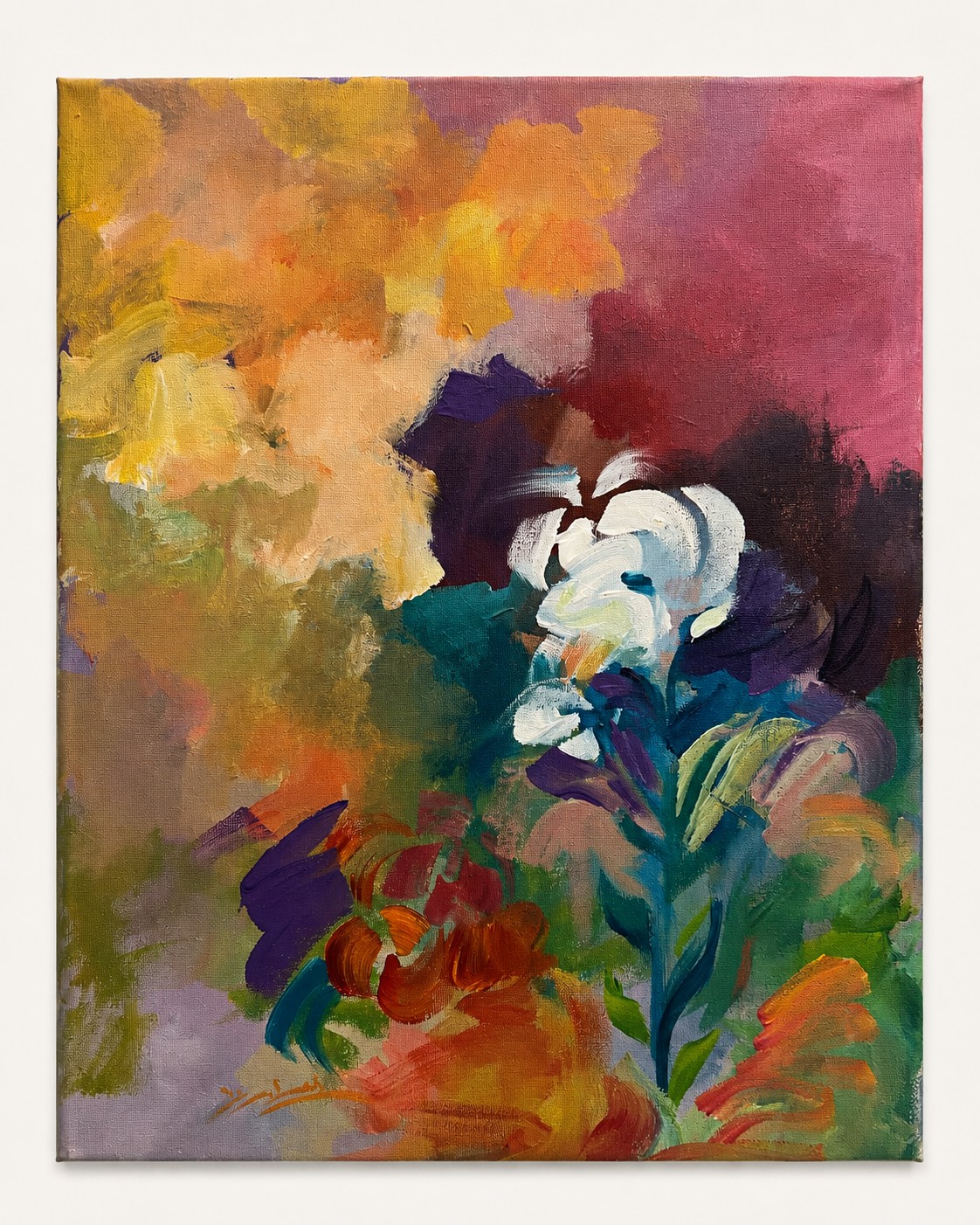 Twilight Garden — original painting by Ihsan Alkhateeb