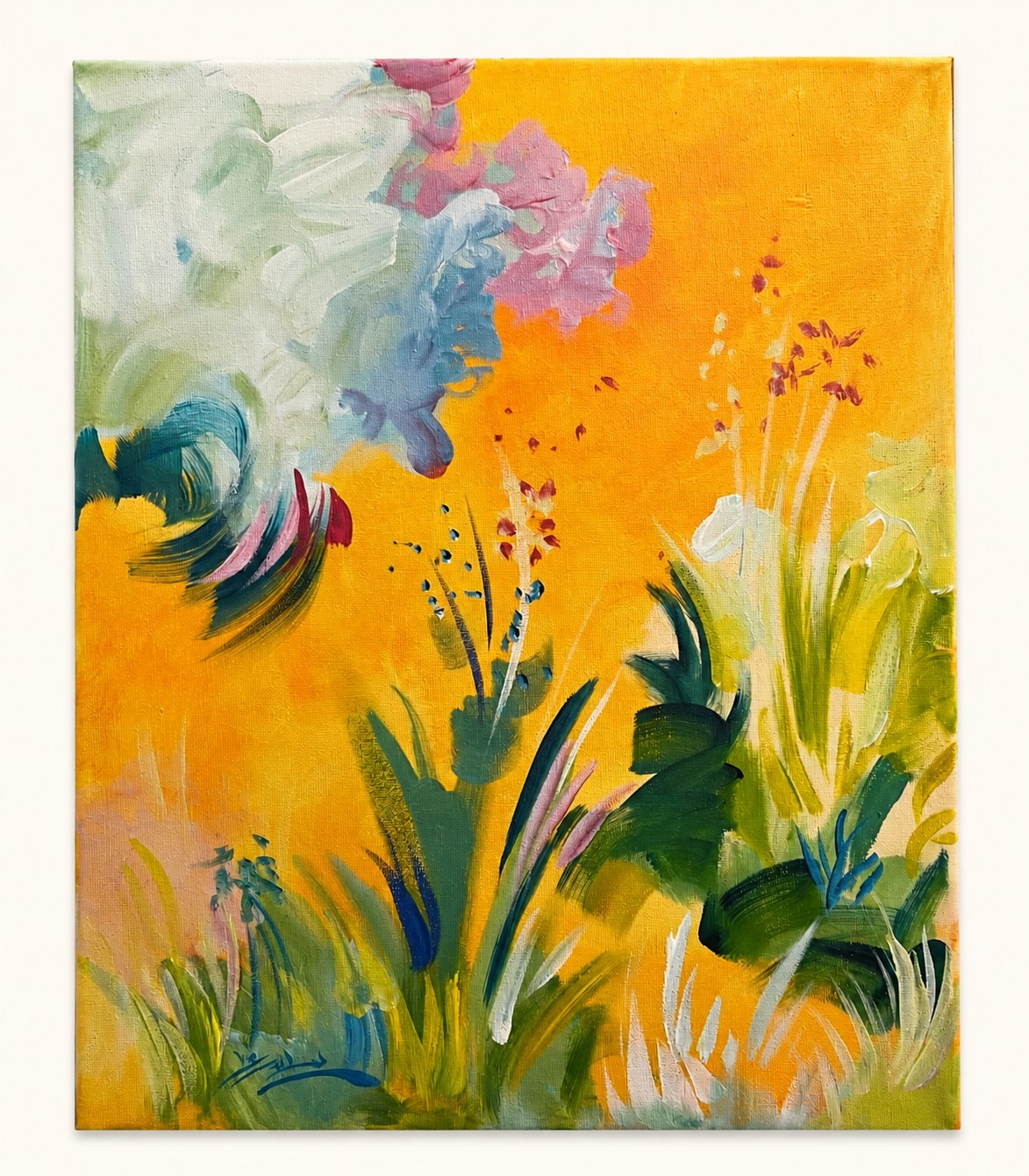 Saffron Garden — original painting by Ihsan Alkhateeb